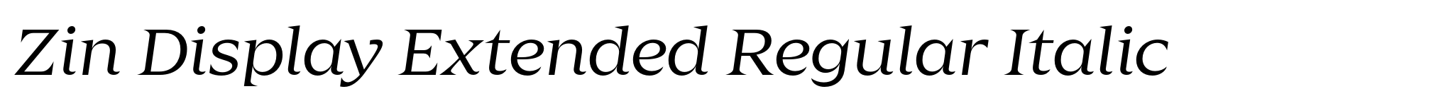 Zin Display Extended Regular Italic image